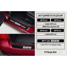 Mrt Teknik Bmw 535 Için Özel Yeni Uyumlu Aksesuar Bagaj ve Kapı Eşiği Oto Özel Yeni Sticker Karbon 5'li Set