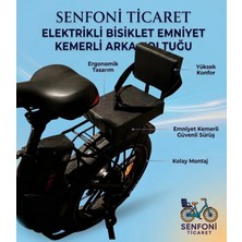 Elektrikli Bisiklet Emniyet Kemerli Çocuk Koltuğu, Bisiklet Deri Arka Koltuk, Sele