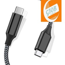 Gjob Macbook Air MLXX3TU/A Şarj Kablosu Macbook Type C Usc C Şarj Kablosu SİYAH