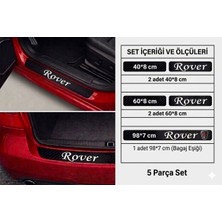 Mrt Teknik Rover 214 Için Özel Yeni Uyumlu Aksesuar Bagaj ve Kapı Eşiği Oto Özel Yeni Sticker Karbon 5'li Set