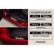 Mrt Teknik Volvo S80 Için Özel Yeni Uyumlu Aksesuar Bagaj ve Kapı Eşiği Oto Özel Yeni Sticker Karbon 5'li Set