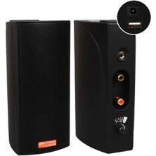 SHC4200 Magicvoice Mv-19 2x7.5 cm 40 Watt Komütatörlü Hat Trafolu Siyah Sütun Hoparlör (2'li Takım)
