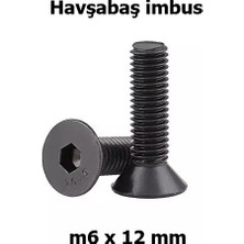 Venoa M6X16 mm Havşabaş Imbus Civata 10.9 Kalite Siyah DIN7991 Alyan Vida – 30’lu Paket