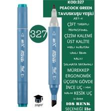Art-x Çift Taraflı Profesyonel Çizim Kalemi Kalıcı Mürekkep Üçgen Gövde Ince Uç 1 mm Kesik Uç 2-6mm Sketch