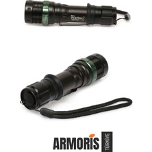 Armoris Yeni Nesil Selektörlü 130 Lümen 3 Modlu Beyaz Aydınlatma 3 Adet Pilli Zoomlu Q5 LED Güçlü El Feneri