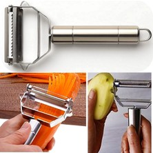 Neler Geldi Neler Jumbo Boy Paslanmaz Çelik Turbo Jülyen Sebze ve Meyve Soyucu Pratik Soyacak Metal Sebze Soyacak 18CM