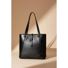 Moka Pasaj V-Line Geometrik Omuz Çantası / (Vegan) Deri