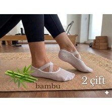 Trend Nexus 2 Çift Kaydırmaz Taban Pilates Yoga Dans Tavaf Bale Biyeli Babet Çorap