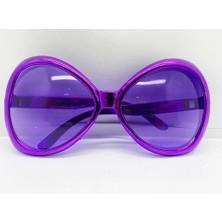 Ynt İthalat Mor Renk Yeşilçam Nostalji 80LI Yıllar 90LI Yıllar Parti Gözlüğü 7X16 cm