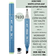 Art-x Çift Taraflı Profesyonel Çizim Kalemi Kalıcı Mürekkep Üçgen Gövde Ince Uç 1 mm Kesik Uç 2-6mm Sketch