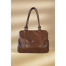 Moka Pasaj Büyük Boy Kadın Omuz ve El Çantası (Vegan Deri)