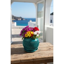 Fılamentim Floranti Veloria Tasarım Dekoratif Saksı 135X135X120MM NO.1006.10.Y-18-T