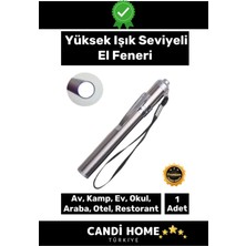 Armoris Premium Cep Boyu Tek Modlu 50 mt Menzilli 1 Pille Çalışan Beyaz Aydınlatmalı Mini Güçlü El Feneri