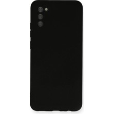 Hnrlishp Newface  Galaxy A03S Kılıf Nano Içi Kadife Silikon - Siyah