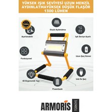 Armoris Yeni Seri Su Geçirmez 3 Modlu 6500K Renk Sıcaklığı 20W LED 360 Derece Döner 1300 Lümen Aydınlatma