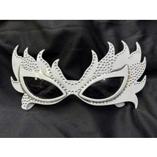 Ynt İthalat Taşlı Göz Kamaştıran Gecenin Yıldızı Beyaz Parti Alev Gözlük