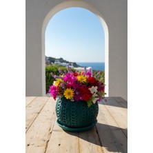 Fılamentim Floranti Arvenia Tasarım Dekoratif Saksı 135X135X120MM NO.1005.10.Y-18-T