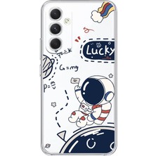 Mobilpad Samsung Galaxy A55 Uyumlu Baskılı Yumuşak Silikon Şeffaf Telefon Kılıfı