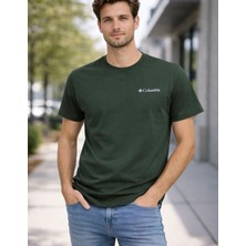 Aura Boutique Moda Erkek  Logo Baskılı Bisiklet Yaka Kısa Kollu Basic Tişört