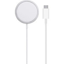 Avcı Teknoloji Market 15W Manyetik Kablosuz Şarj Kablosu Usb-C Magsafe Uyumlu Şarj