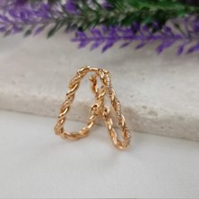 Lente Aksesuar Xuping Vıp Serisi Zirkon Taşlı Oval Burgu Küpe
