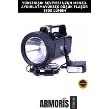 Armoris Yeni 600 Metre Menzilli 1500 Lümen 2 Modlu Güçlü Beyaz Aydınlatma 30W Kuvvetinde Güvenlik Feneri