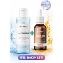 Lien Beaute Yüz Temizleme Jeli ve Queen Bee Complex Serum Seti – Nemlendirici, Tüy Azaltıcı ve Ton Eşitleyici Bakım