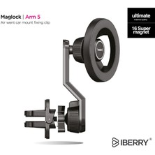Iberry Maglock Arm 5 Klipsli Magsafe Araç Içi Telefon Tutucu
