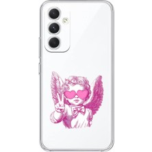 Mobilpad Samsung Galaxy A55 Uyumlu Baskılı Yumuşak Silikon Şeffaf Telefon Kılıfı