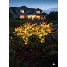 Dream Plus Kokina Buket Solar Güneş Enerjili Yılbaşı Çiçeği Kokina Buketi Bahçe Aydınlatma Saksı Işığı 2 Adet