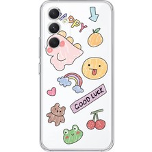 Mobilpad Samsung Galaxy A16 Uyumlu Baskılı Yumuşak Silikon Şeffaf Telefon Kılıfı