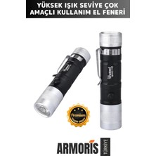 Armoris Yeni Seri 100 Metre Menzilli Tek Mod Beyaz Aydınlatma Cep Boyu Mini Mini Pilli El Feneri