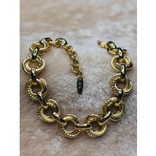 Zarene Silver Xuping Simli Halka Bileklik 14K Gold