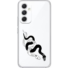 Mobilpad Samsung Galaxy A55 Uyumlu Baskılı Yumuşak Silikon Şeffaf Telefon Kılıfı