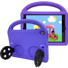 Apple iPad 10.2 (9.nesil) Uyumlu Zore Wheel Car Tekerlek Standlı Tablet Eva Silikon Kılıf