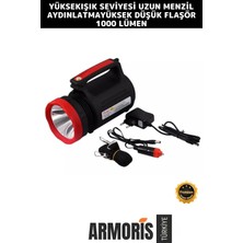 Armoris Yeni Nesil 1000 Lümen 2 Florasan LED Beyaz Aydınlatma 5 Metre Kablolu Çift Yönlü Büyük Fener