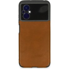 Hnrlishp Newface Xiaomi Poco M5 Kılıf Loop Deri Silikon - Kahverengi