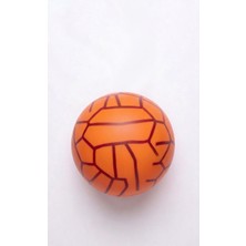 NK SPOR Nostaljik Çizgili 4 Katmanlı Plastik Futbol Topu - 4 Numara Mahalle Maçı Topu - Turuncu-Çocuk Oyuncak- Nostaljik Top