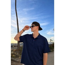 Damga Erkek Pamuklu Trend Lacivert Polo Yaka T Shirt