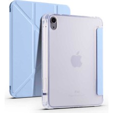 Apple iPad Mini 2021 (6.nesil) Uyumlu Kılıf Zore Tri Folding Kalem Bölmeli Standlı Kılıf