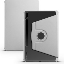Samsung Galaxy Tab S7 Fe Lte (T737-T736-T733-T730) Uyumlu Kılıf Zore Termik Kalem Bölmeli Dönebilen Standlı Kılıf