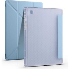 Samsung Galaxy Tab A8 10.5 SM-X200 (2021) Uyumlu Kılıf Zore Tri Folding Kalem Bölmeli Standlı Kılıf