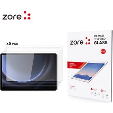 Samsung Galaxy Tab S9 Fe Uyumlu Zore 5in1 Tablet Temperli Cam Ekran Koruyucu