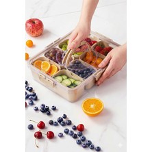 Emofom Bölmeli Kahvaltılık Atıştırma Kabı Bölmeli Saklama Kabı Çok Amaçlı Organizer