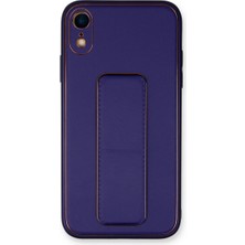 Eco Port Iphone Xr Kılıf Coco Deri Standlı Kapak - Mor