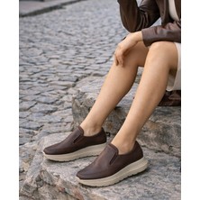 TwoEgoist Kadın Hakiki Deri Kalın Taban Hafif  Anatomik Casual Konfort  Ayakkabı