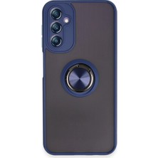 Eco Port Samsung Galaxy A14 4g Kılıf Montreal Yüzüklü Silikon Kapak - Lacivert