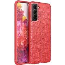 Eco Port Samsung Galaxy S21 Fe Kılıf Auto Focus Kapak - Kırmızı