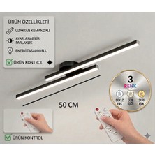 Laaysa 3 Renk Yanabilen Modern Tavan Koridor Aydınlatması Çubuk LED Lineer Avize (Kumandalı)