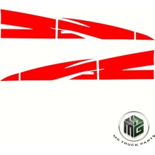 Mercedes Kabin Şeridi Komple 2631 Kırmızı